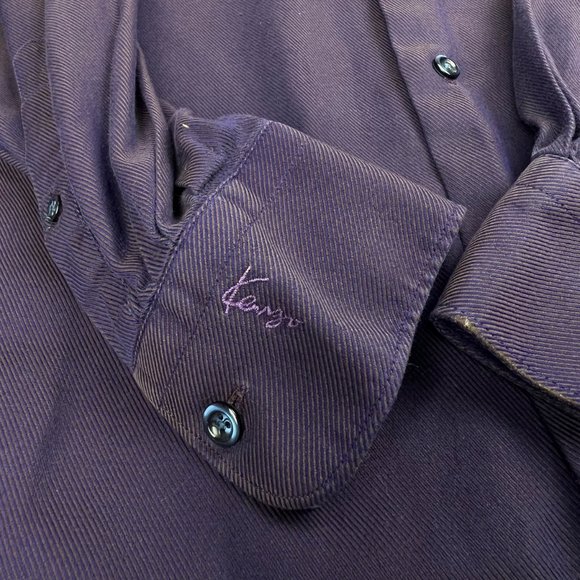 Vintage Kenzo Homme Purple Shirt M - Picture 5 of 6
